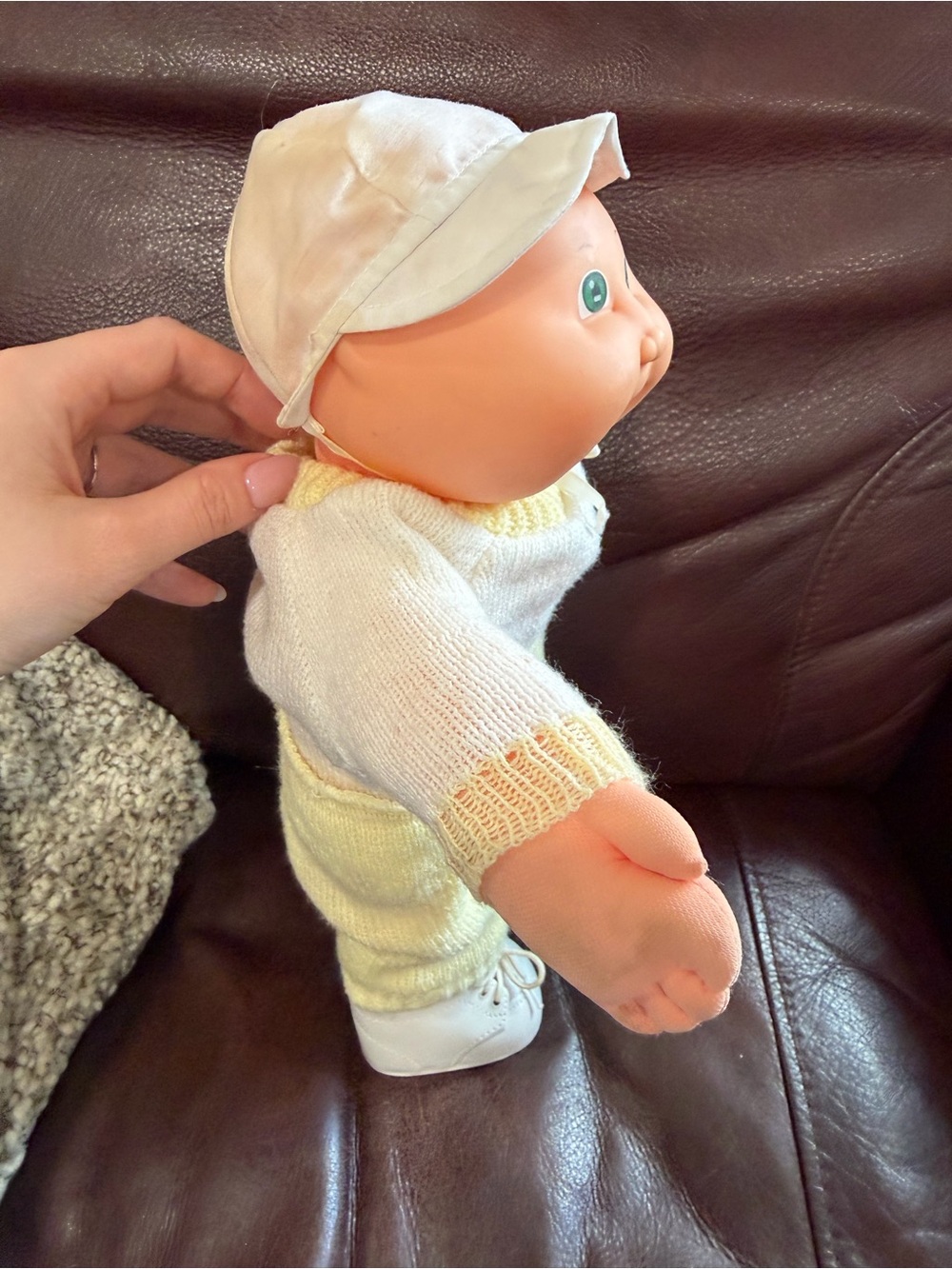 Cabbage Patch Kids Baby Doll in Yellow & White Knit Outfit - Picture 7 of 15